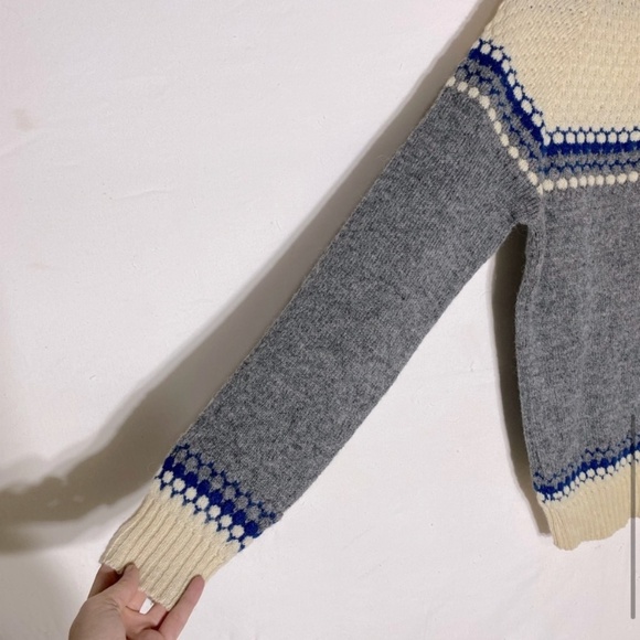 Vintage Norvyk Textured Knit Wool Crew Neck Sweater M - Picture 8 of 14